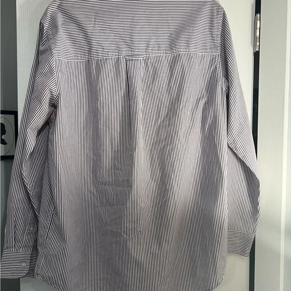 Chaps Purple and White Mens M Striped Casual Shirt - Picture 6 of 6